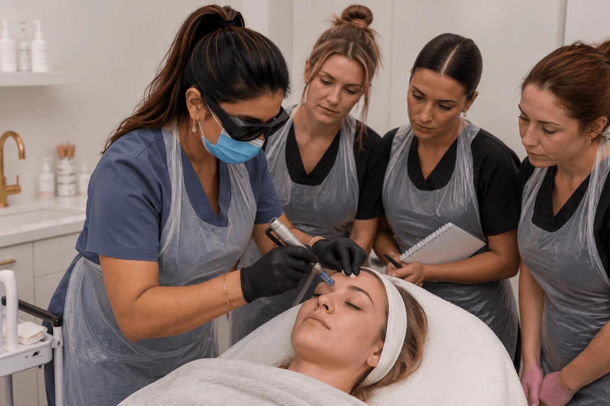 Practical treatment session led by Jazz for students